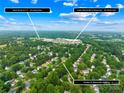 Aerial view showing quick access to I-77 and proximity to shopping and restaurants at 256 Rose St, Mooresville, NC 28117