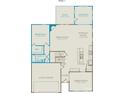 First floor plan featuring an open layout with a large kitchen, dining room, great room, and a patio at 12235 Colton View Ln # 386, Charlotte, NC 28278