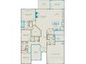Detailed floor plan showcasing the layout of this home with an owner's suite, three bedrooms, and a two-car garage at 13912 Penbury Rd # 395, Charlotte, NC 28278