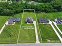 Aerial view of property at 174 Bellingshire Dr, Mt Ulla, NC 28125 highlighting the property lines at 174 Bellingshire Dr, Mt Ulla, NC 28125