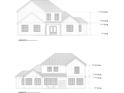Detailed front and rear elevations showing the architectural plan of this modern house with window placements at 10220 Idlewild Rd, Matthews, NC 28105