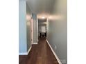 Hallway featuring beautiful dark wood flooring at 1916 Country Way, Hickory, NC 28601