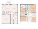 Detailed floor plan showcasing the layout of both floors and room dimensions at 125 Fosters Glen Pl, Mooresville, NC 28115