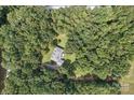 Aerial view of a home nestled in a lush forest, surrounded by trees and greenery at 4824 Waxhaw Farms Rd, Waxhaw, NC 28173