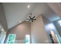 A bright ceiling with an installed fan and recessed lighting at 240 Mark Ryan Ln, Dallas, NC 28034