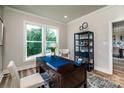Bright home office with large windows, wood floors, and stylish decor at 240 Mark Ryan Ln, Dallas, NC 28034