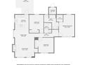 Detailed floor plan of home, illustrating the layout of the living spaces, bedrooms, and bathrooms at 5817 Rocky Mount Ct, Charlotte, NC 28214