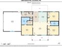 Detailed floor plan showcasing the layout of the home with dimensions for each room at 1389 Hartsoe Rd, Lincolnton, NC 28092