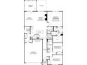 Detailed floor plan showcasing the layout of this home's bedrooms, kitchen, and living spaces at 2026 Mantle Ridge Dr, Indian Trail, NC 28079