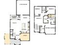 Detailed floor plan showcasing the layout of the home, including the kitchen, bedrooms, and garage at 7213 Westrow Ave, Charlotte, NC 28278
