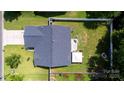 Aerial view of the fenced in backyard with patio area and well maintained lawn at 1288 Shenandoah Cir, Rock Hill, SC 29730