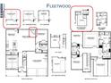 Detailed floor plan showcasing the layout of the Fleetwood model home at 112 Fordingbridge Ln, Mooresville, NC 28115