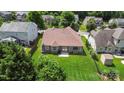 Spacious backyard with a well-maintained lawn, offering a private outdoor space for relaxation and recreation at 1152 Mckee Farm Ln, Belmont, NC 28012