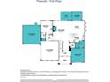 Prescott first floor plan featuring 4 car garage, guest room, kitchen, great room, and more at 2541 Mabel Ln, Monroe, NC 28110