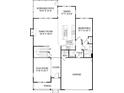 Detailed first-floor plan highlighting the gourmet kitchen, Gathering room, and flex room at 428 Balboa St, Matthews, NC 28104
