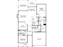 Layout showcasing a spacious floor plan, kitchen, Gathering room, and a primary suite at 909 Exeter Dr, Sherrills Ford, NC 28673
