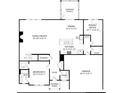 First floor plan showcasing the layout of the kitchen, Gathering room, garage, and bedroom 5 at 416 Balboa St, Matthews, NC 28104