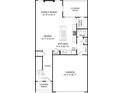Detailed first floor plan showcasing the layout, kitchen, garage and Gathering room at 1225 Margo Mannor Dr, Fort Mill, SC 29708