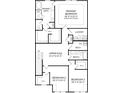 Second-floor plan featuring primary bedroom, primary bath, upper flex, laundry, and two additional bedrooms at 1225 Margo Mannor Dr, Fort Mill, SC 29708