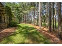Lush green lawn extending into woods, showcasing the large lot at 177 Yadkin Falls Rd, New London, NC 28127