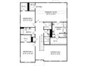 Second floor layout with a primary suite, two bedrooms, flex space, baths and laundry at 4121 Vista Pine Dr, Charlotte, NC 28215