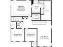 Upstairs layout featuring primary bedroom, bath, 2 bedrooms, flex room, laundry room and bath 2 at 4125 Vista Pine Dr, Charlotte, NC 28215