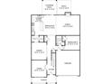 First floor layout featuring a gourmet kitchen, dining, living, Gathering room, guest bedroom, and garage at 6514 Alanbrook Rd, Charlotte, NC 28215