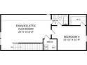 Detailed floor plan of the home, showcasing the layout of the finished attic at 916 Exeter Dr, Sherrills Ford, NC 28673