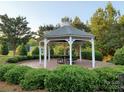 Beautiful community gazebo surrounded by manicured bushes at 3717 English Garden Dr, Gastonia, NC 28056