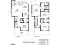 Detailed floor plan showcasing layout of this 3 bedroom home with living, dining, and kitchen spaces at 725 Chelton Ln, Fort Mill, SC 29715