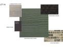 Selection of exterior materials featuring brick accents and complementary color palettes at 1070 Bull Dog Ln, Wingate, NC 28174