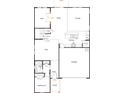 Functional first-floor plan with a spacious kitchen, Gathering room, and flex area at 3228 Maya Ln # 40, Midland, NC 28107