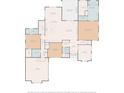 Detailed floor plan showing layout of bedrooms, bathrooms, kitchen, living room, and garage at 106 Kelly Marie Ct, Kings Mountain, NC 28086