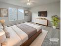Serene main bedroom offers plenty of space, natural light, and a stylish rug, creating a relaxing retreat at 1958 Leesburg Dr, Clover, SC 29710