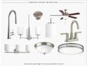 Brushed nickel hardware standards for the new home include various faucets, light fixtures and a ceiling fan at 4474 Pebblebrook Sw Cir, Concord, NC 28027