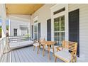 Cozy front porch featuring a swing and seating area, perfect for relaxing and enjoying the outdoors at 3535 Selwyn Farms Ln, Charlotte, NC 28209