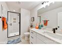 Modern bathroom featuring sleek vanity, tile shower, and stylish fixtures at 3006 Khan Park Dr # 69, Charlotte, NC 28206
