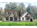 Rendering of a home featuring stone accents, gabled roof, and a covered front porch at 137 Crestview Ln # 16, Troutman, NC 28166