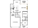 Main level floor plan featuring a kitchen, great room, dining, garage, and a bedroom suite at 15012 Brownleigh Ln # 30, Huntersville, NC 28078