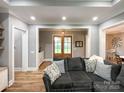 Comfortable living room with hardwood floors and an open doorway at 4023 Yesteryears Ln, Marshville, NC 28103