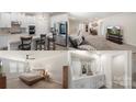 Interior view displaying the kitchen, a bedroom, the main bathroom, and a large bonus space at 135 Orson Oaks Ln, Pineville, NC 28134