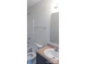 Simple bathroom with tub and vanity at 2440 Mint Thistle Ct, Charlotte, NC 28269