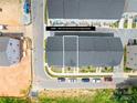Aerial view of .03 acre lot lines and approximate acreage of the townhomes at 13920 Winmau Ln, Huntersville, NC 28078