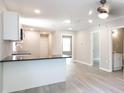 Open floorplan featuring an eat-in kitchen with gray flooring and a view of the living area at 426 Williamson St, Rock Hill, SC 29730