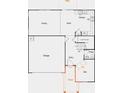 Layout of first floor showing an open Gathering area connected to the kitchen, nook, and garage entrance at 12591 Forager Pl # 92, Midland, NC 28107