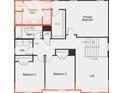 Upstairs floor plan showcasing bedrooms, laundry, bathrooms, and loft area at 12591 Forager Pl # 92, Midland, NC 28107