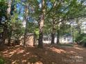 Backyard of home with shed and lots of trees at 709 Falls Church Rd, Charlotte, NC 28270