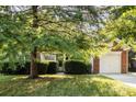 Charming single-story home with a brick facade, well-maintained lawn, and mature trees at 11411 Ridge Oak Dr, Charlotte, NC 28273