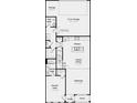 Layout of first floor featuring a 2 car garage, half bath, open kitchen, and gathering room at 3134 Beacon Heights Rd, Indian Land, SC 29707