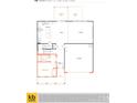 First floor plan of the home featuring a kitchen, nook, Gathering room, and garage at 4453 Family Trail Dr, Indian Land, SC 29707